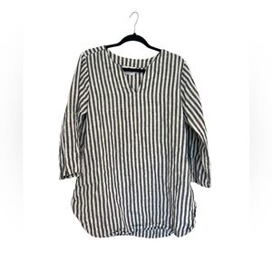 Fabulous by P C Crafts Luxury Linen Striped Top